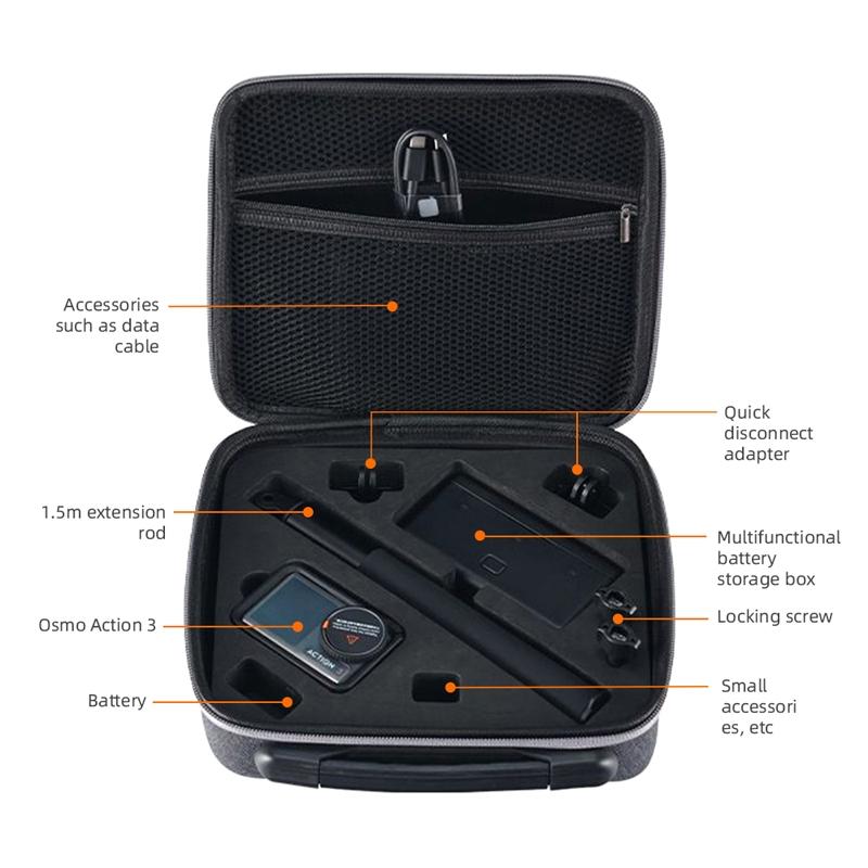 Waterproof Portable Protective Case for Dji Action 3 - Storage Bag