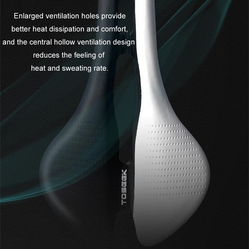 Toseek Road Bike Saddle Black - Black Red