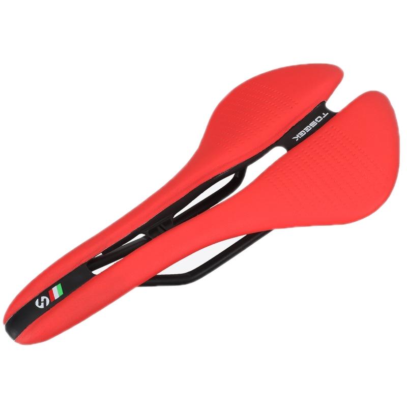 Toseek Road Bike Saddle Black - Black Red