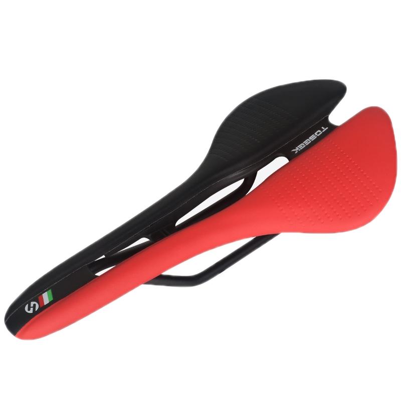 Toseek Road Bike Saddle Black - Black Red
