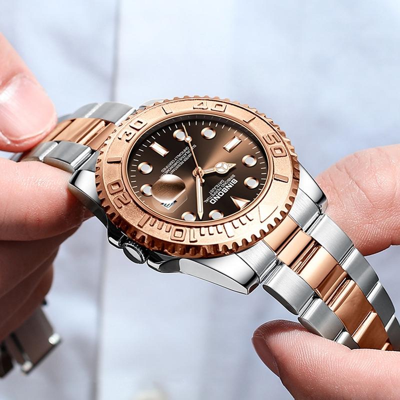 Waterproof Luminous Metal Gear Sports Watch - 30m