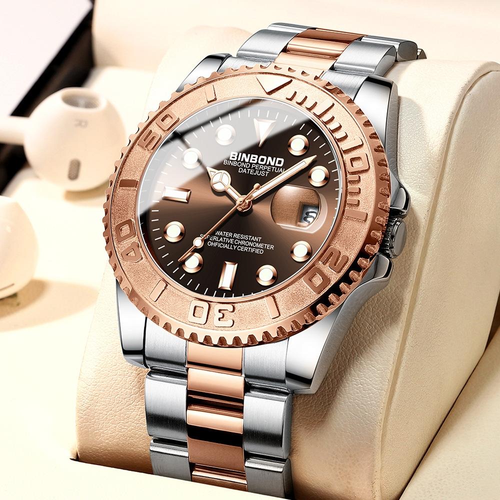 Waterproof Luminous Metal Gear Sports Watch - 30m