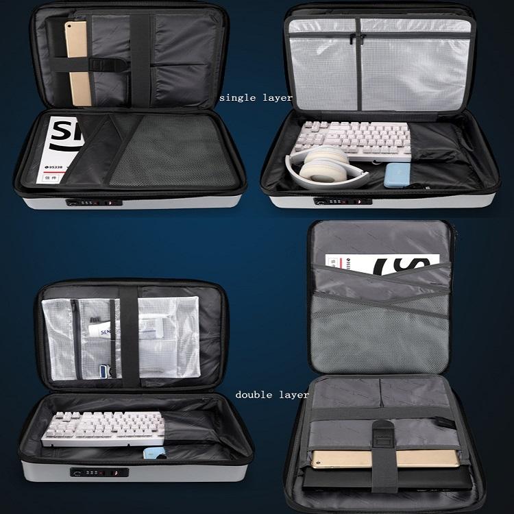 Men Gaming Backpack - Double-layer Hard Shell - Green