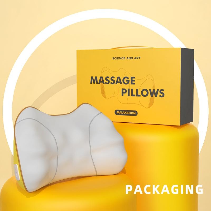 Portable Lumbar And Neck Massager For Car Gray Charging Model - Wired Model Yellow