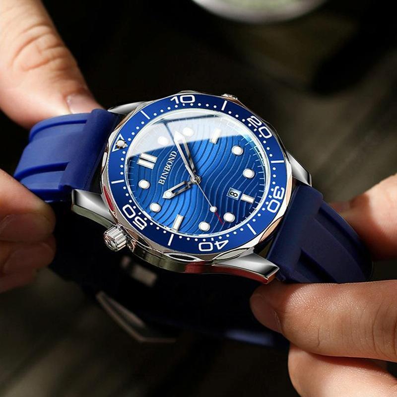 Waterproof Men Sports Watch - Inter-gold Luminous