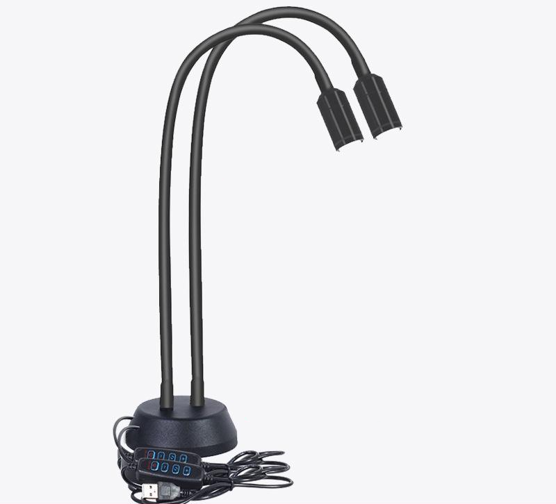 Adjustable Double-head Led Jewelry Table Lamp for Live Photos