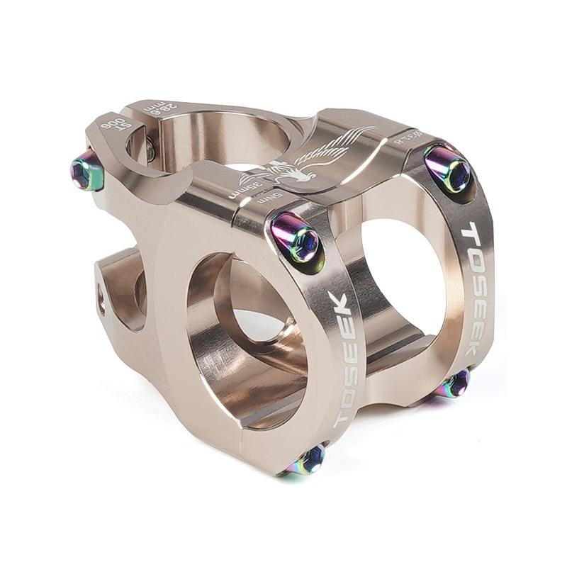 35Mm Colourful Alloy Stem For Bike Modification - Titanium