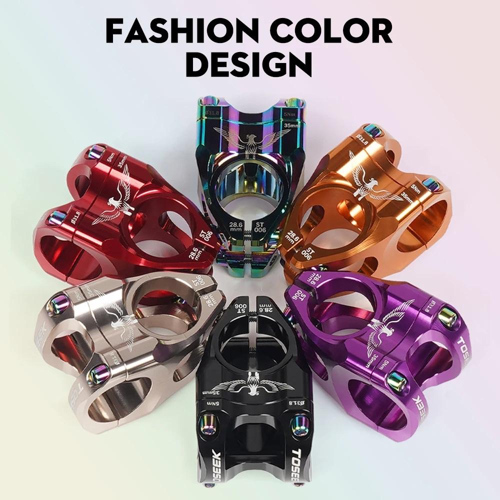 35Mm Colourful Alloy Stem For Bike Modification - Titanium