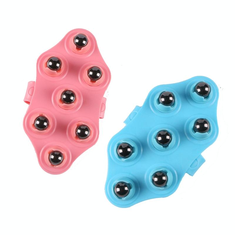 5-Element Meridian Brush Lymphatic Roller Massager Plus Magnetic Blue