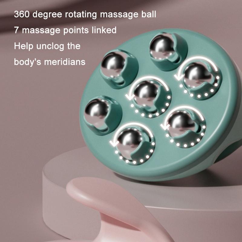 Blue Steel Ball Abdominal Massager For Calf Muscle Relaxation Meridian Massage Tool