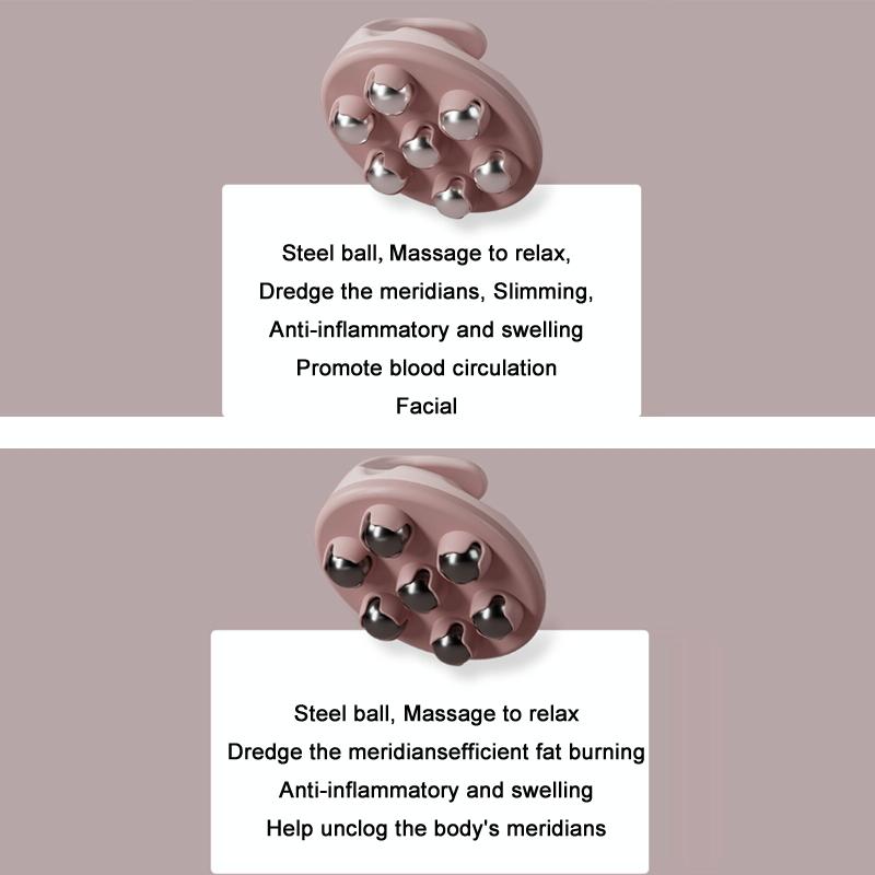 Blue Steel Ball Abdominal Massager For Calf Muscle Relaxation Meridian Massage Tool