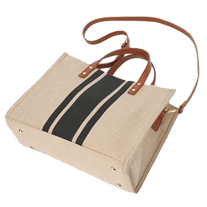 Large Canvas Crossbody Bag For Women Black - Zipper Model Black