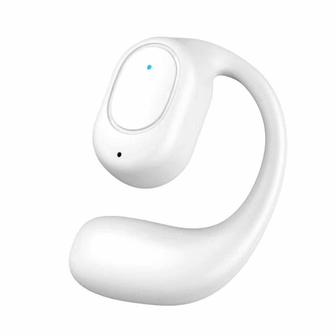 Wireless Bluetooth 5.2 Earphones with Noise Reduction Ear-mounted Design - White Bag With Accessories