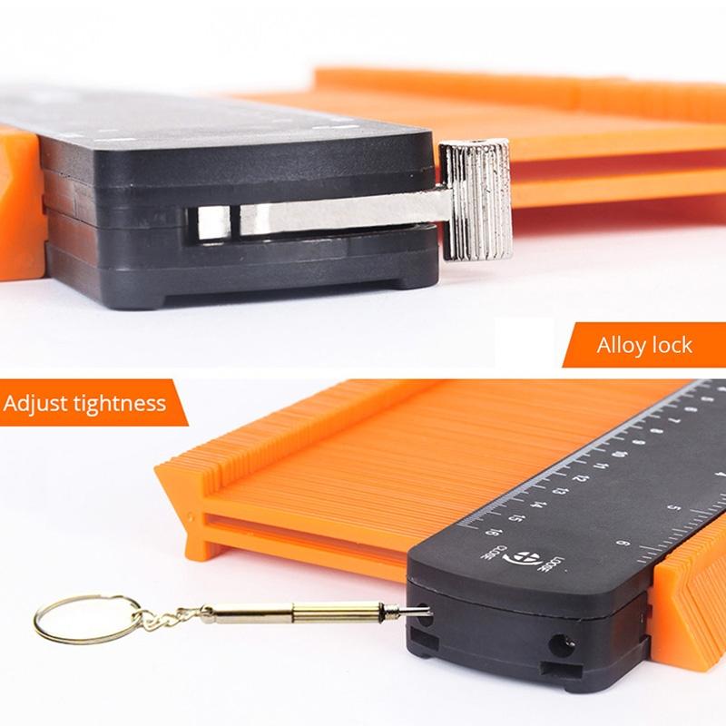 Metal Profile Contour Utensils Set with Lock - 6 & 10 Ruler Straight Pencil Screwdriver