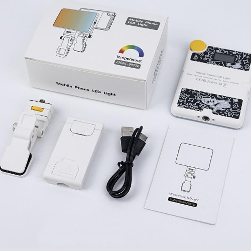 Rechargeable Clip Fill Light - 60 Leds 3 Light Modes Front & Back Clip a Type Blue - B Type White