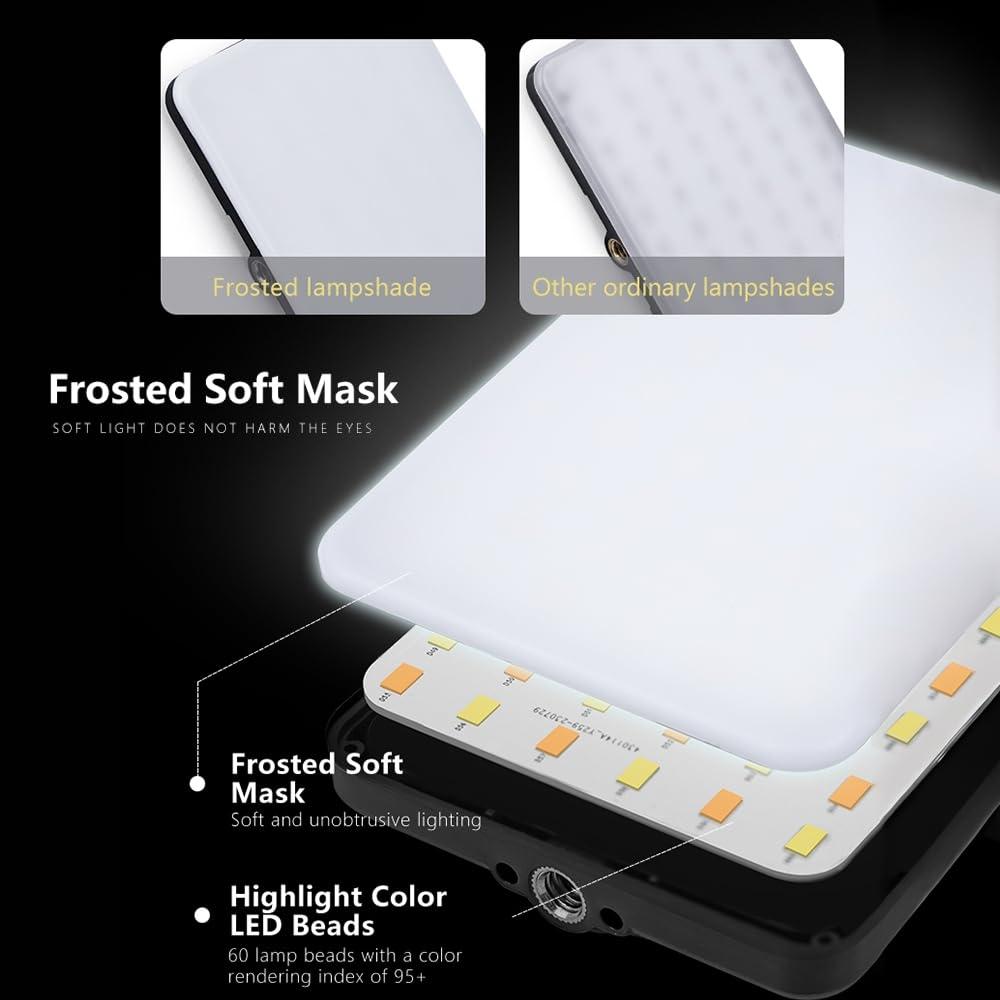 Rechargeable Clip Fill Light - 60 Leds 3 Light Modes Front & Back Clip a Type Blue - B Type White