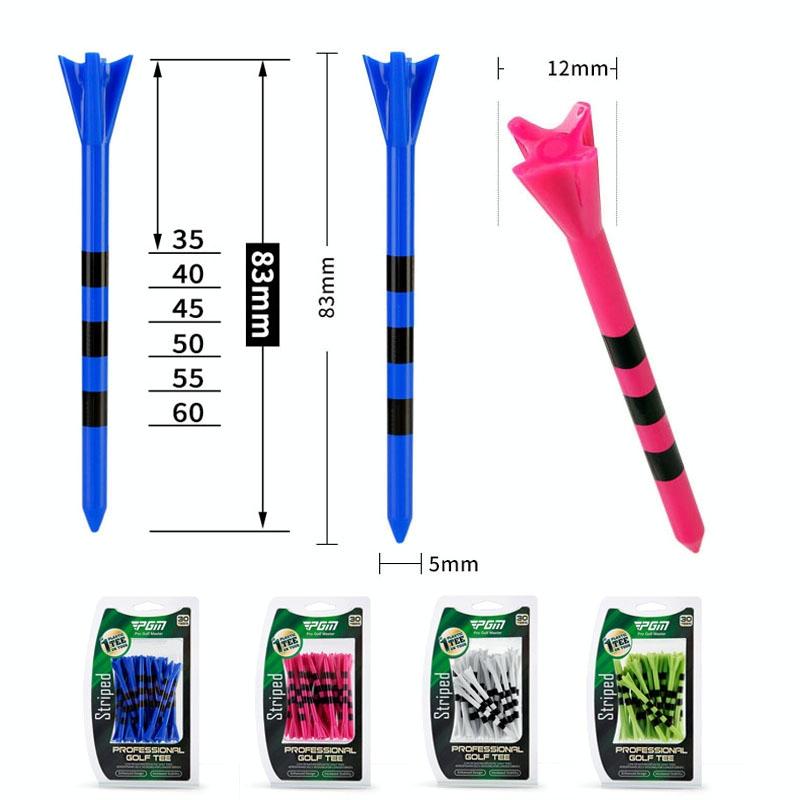 30-pack Golf Ball Tees with Limit Scale Line - Green 83mm - Qt028-Blue