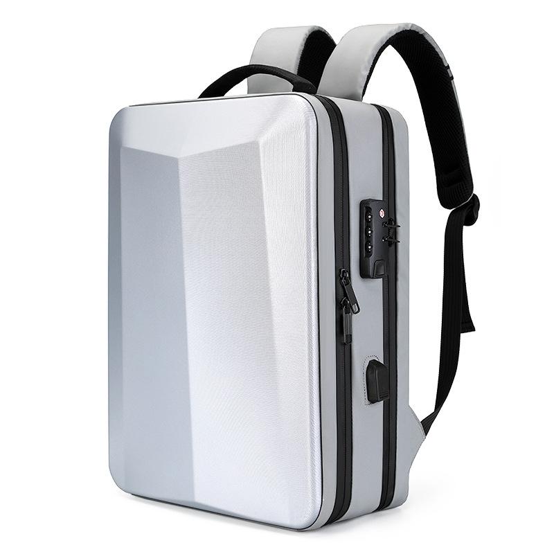 17.3 Silver Gaming Backpack with Hard Shell for Computers