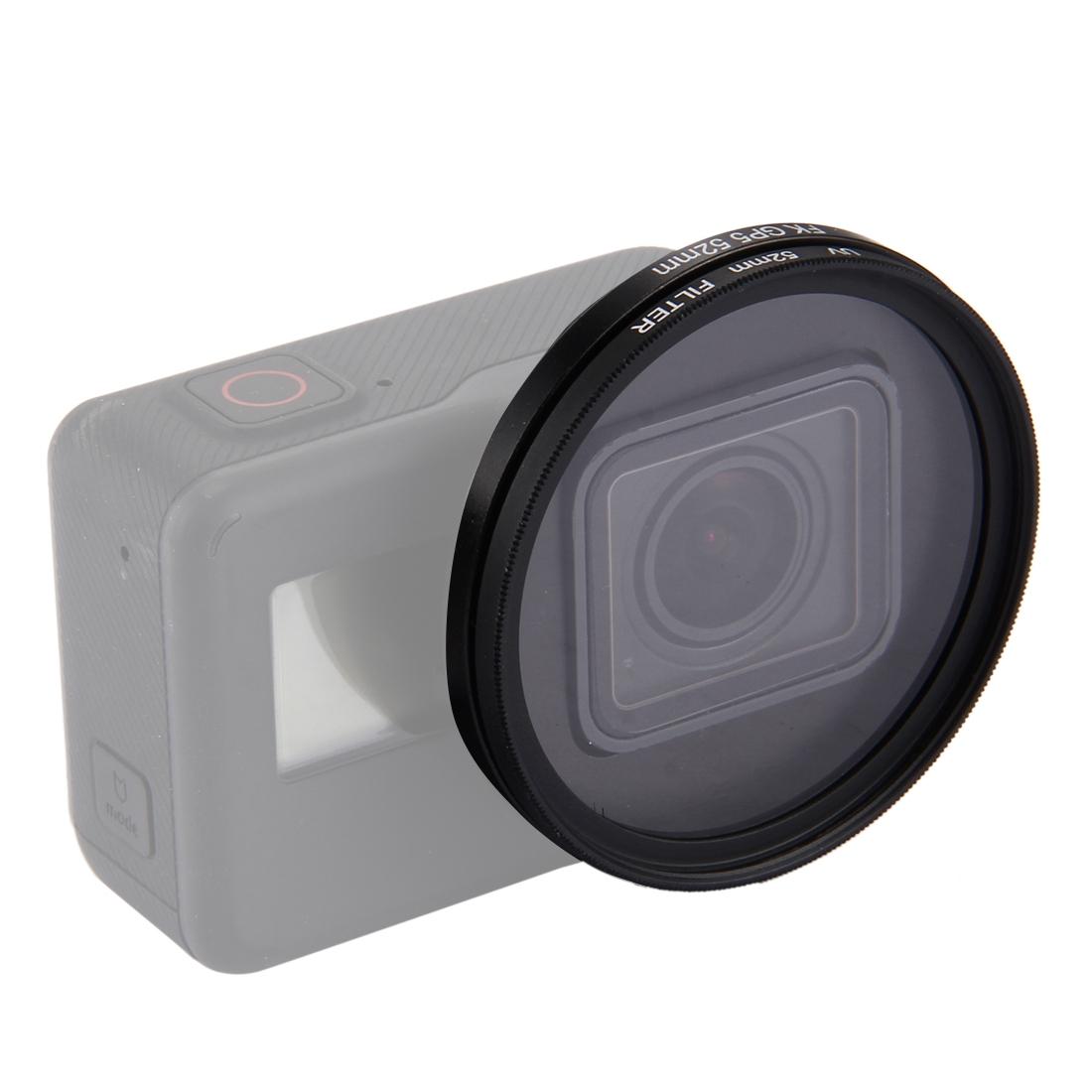 3-in-1 52mm Round Uv Lens Filter for Gopro Hero7 / 6 / 5 with Cap