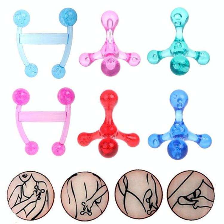 Manual Balance Four Ball Massager Blue