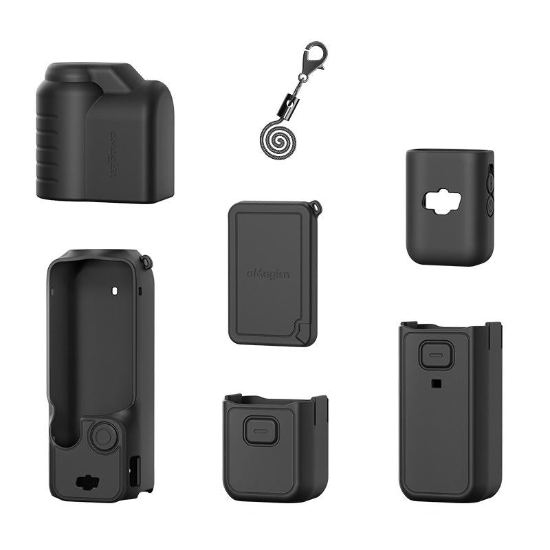 5-in-1 Silicone Case for Dji Pocket 3 Camera Accessories - 7 In 1 Black