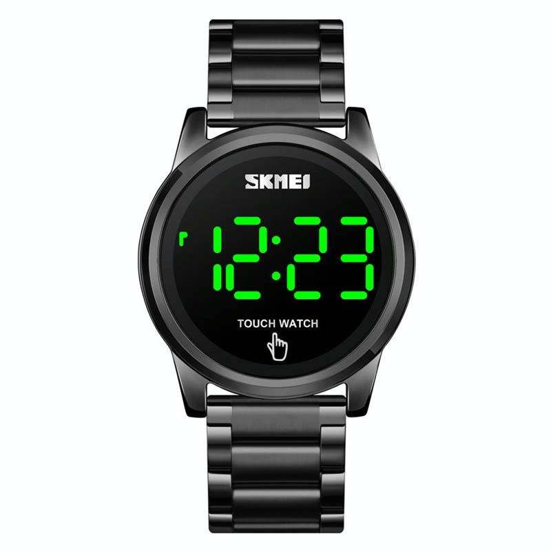 Men Electronic Sports Watch - Versatile Steel Belt Black