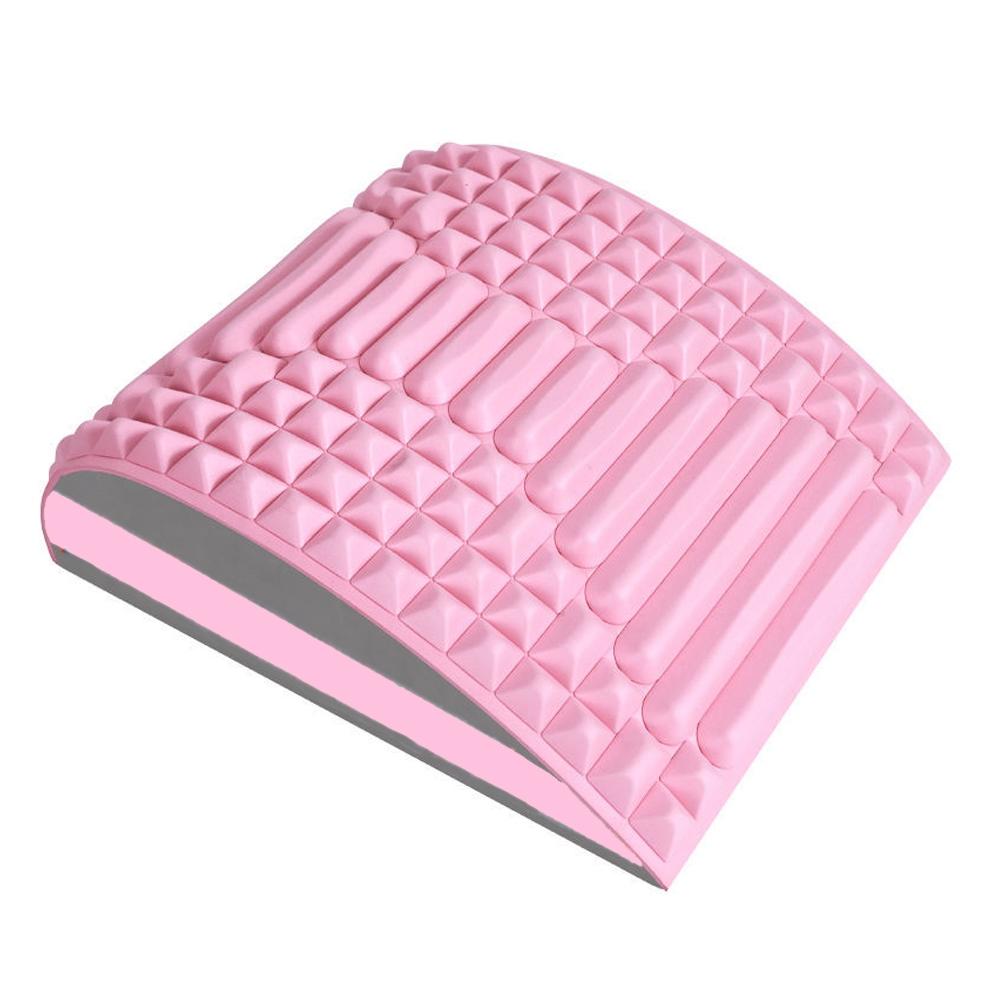 Blue Lumbar Massager For Spinal Stretching And Relaxation - Solid Colour Pink