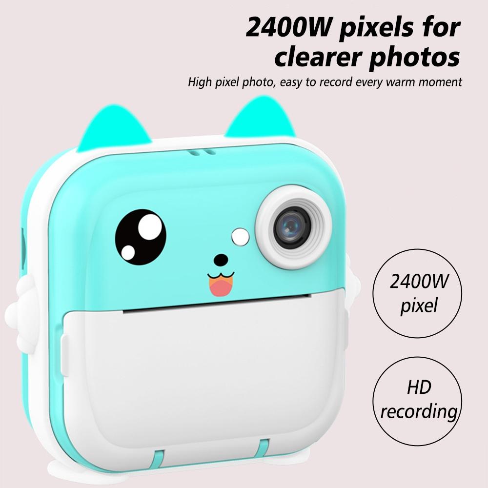 Instant Camera with Thermal Printer and Hd Video - Blue 16g - 16G Blue