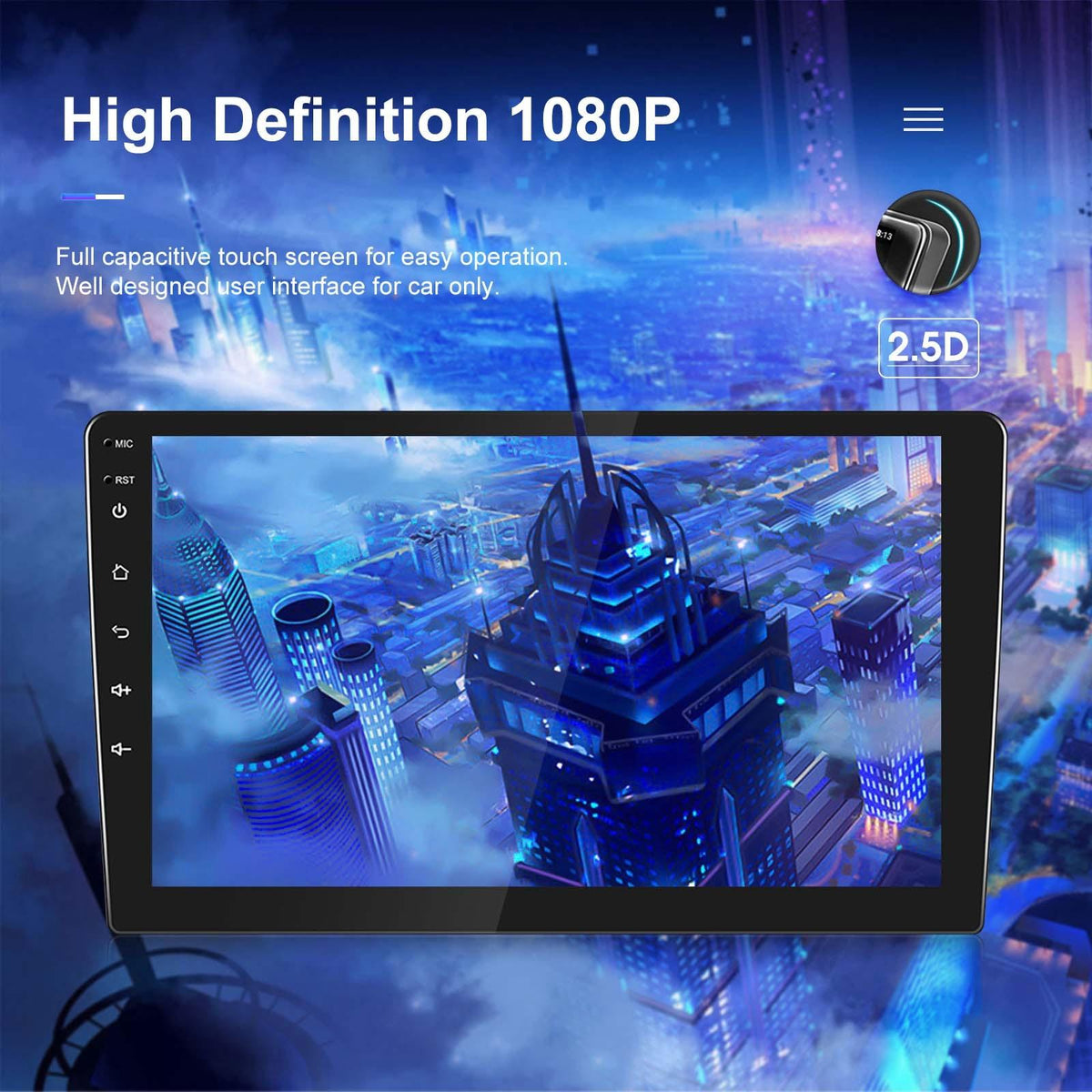 10 Inch Car Android Navigation Screen With Carplay - 2 + 64G Ahd Camera