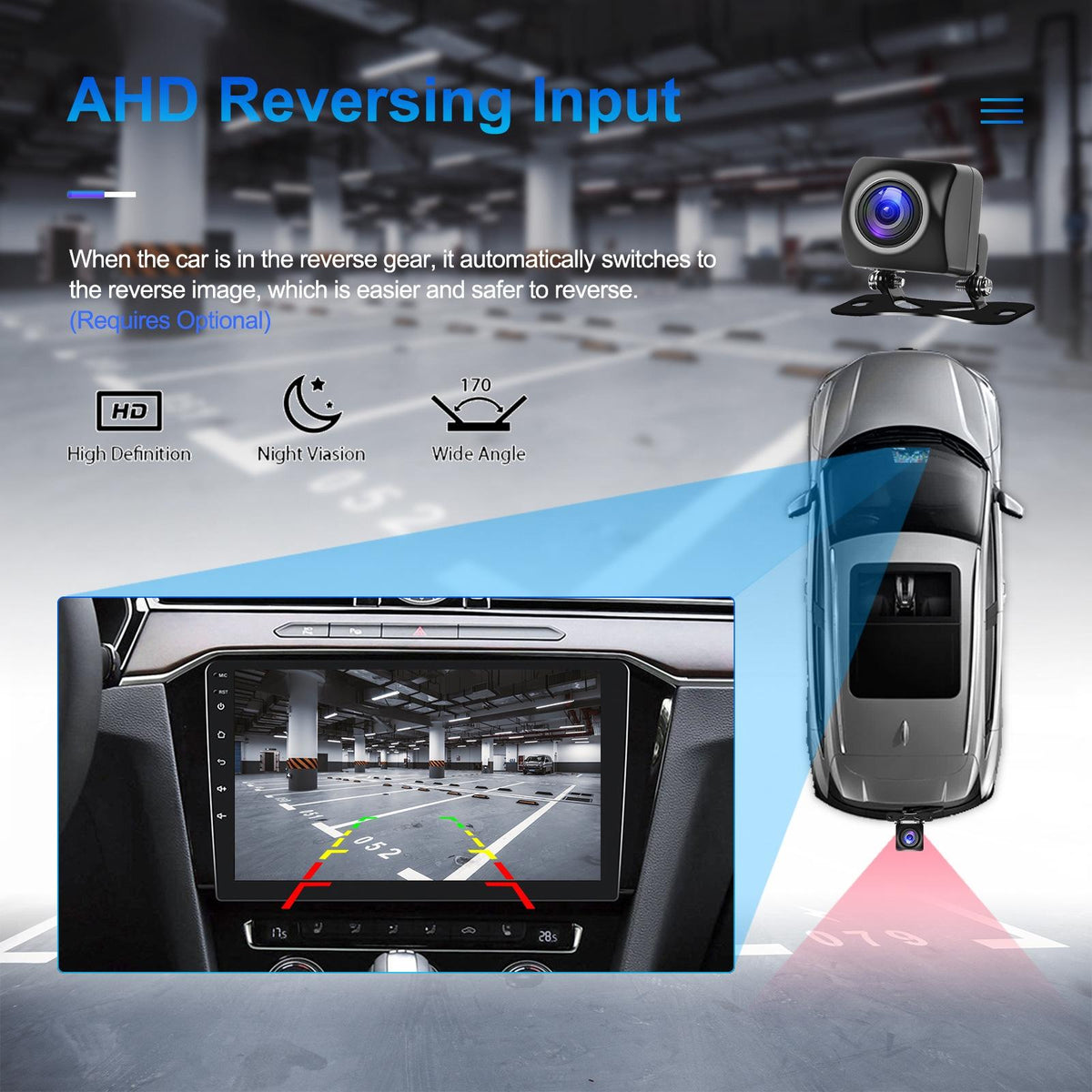 10 Inch Car Android Navigation Screen With Carplay - 2 + 64G Ahd Camera
