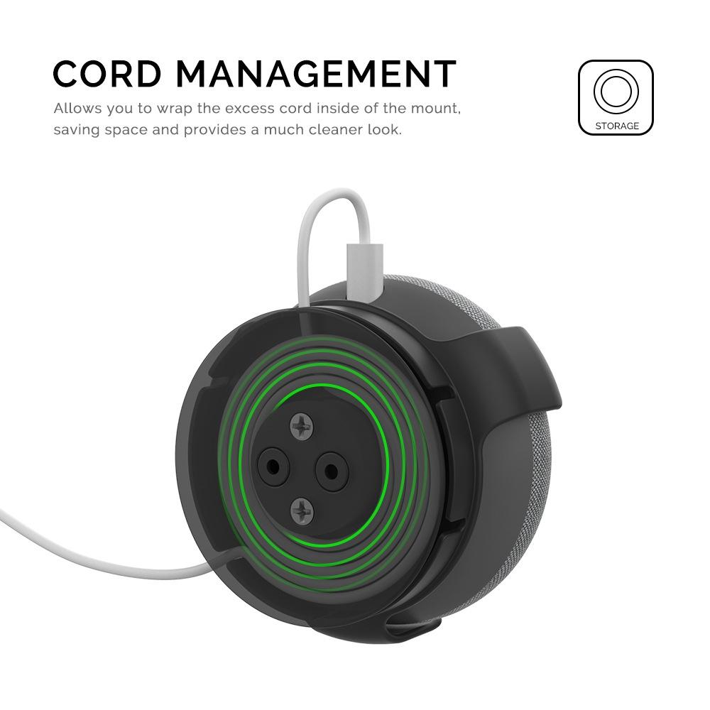 Smart Speaker Wall Bracket for Amazon Echo Dot 3 - Black by Ahastyle - For Amazon Echo Dot 3 White