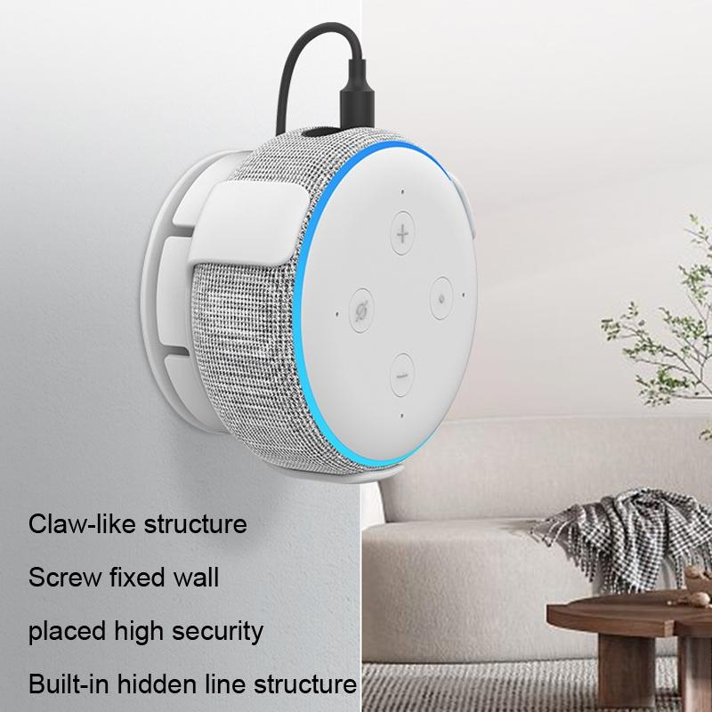 Smart Speaker Wall Bracket for Amazon Echo Dot 3 - Black by Ahastyle - For Amazon Echo Dot 3 White