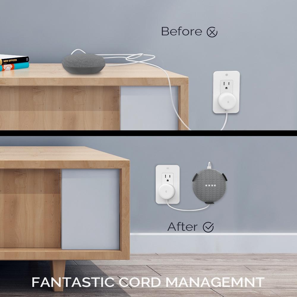 Smart Speaker Wall Bracket for Amazon Echo Dot 3 - Black by Ahastyle - For Amazon Echo Dot 3 White