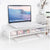 Desk Organizer Bracket for Elevated Computer Monitor - Wrought Iron - Double Layer Split