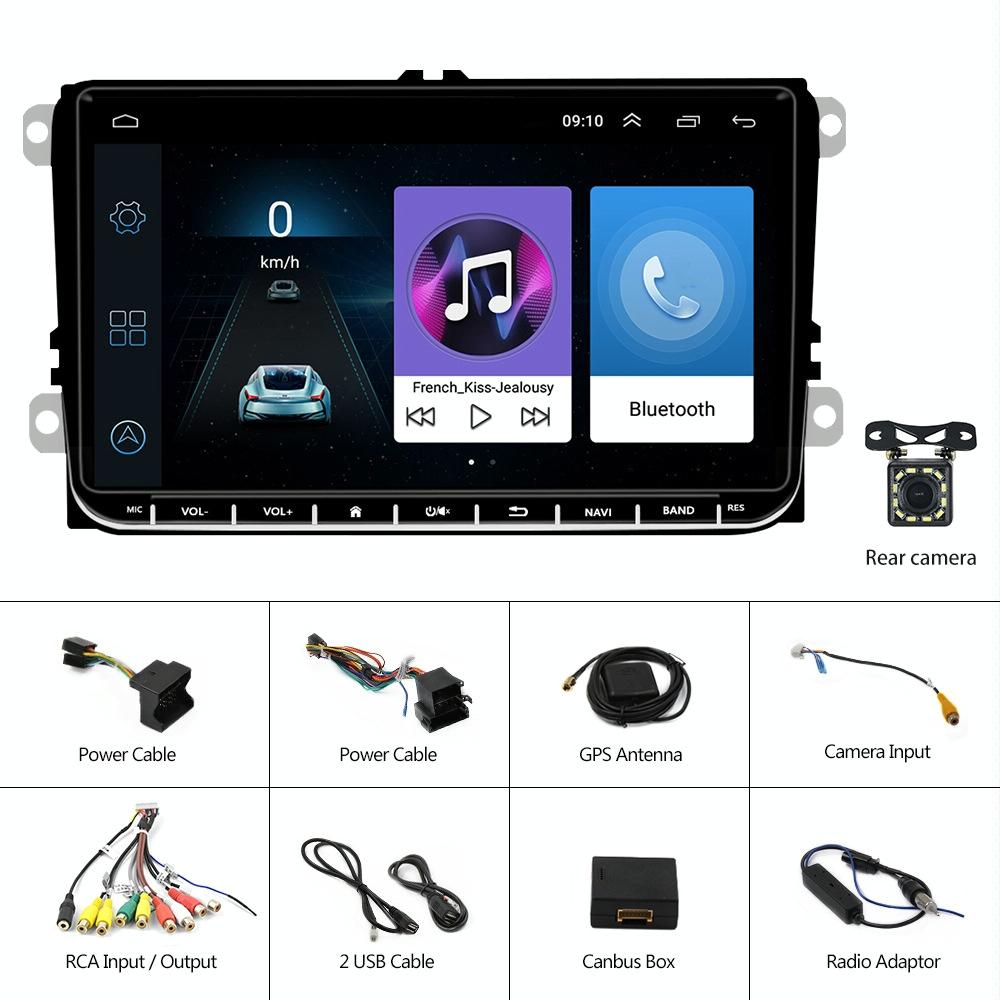 9 Inch Carplay Android10.0 Navigator For Volkswagen - 2 + 64G Central Control Screen