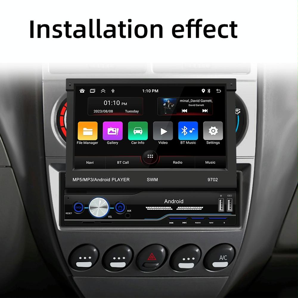 7 Inch Android Car Radio Receiver With Fm Bluetooth Gps Wifi - Swm 9702