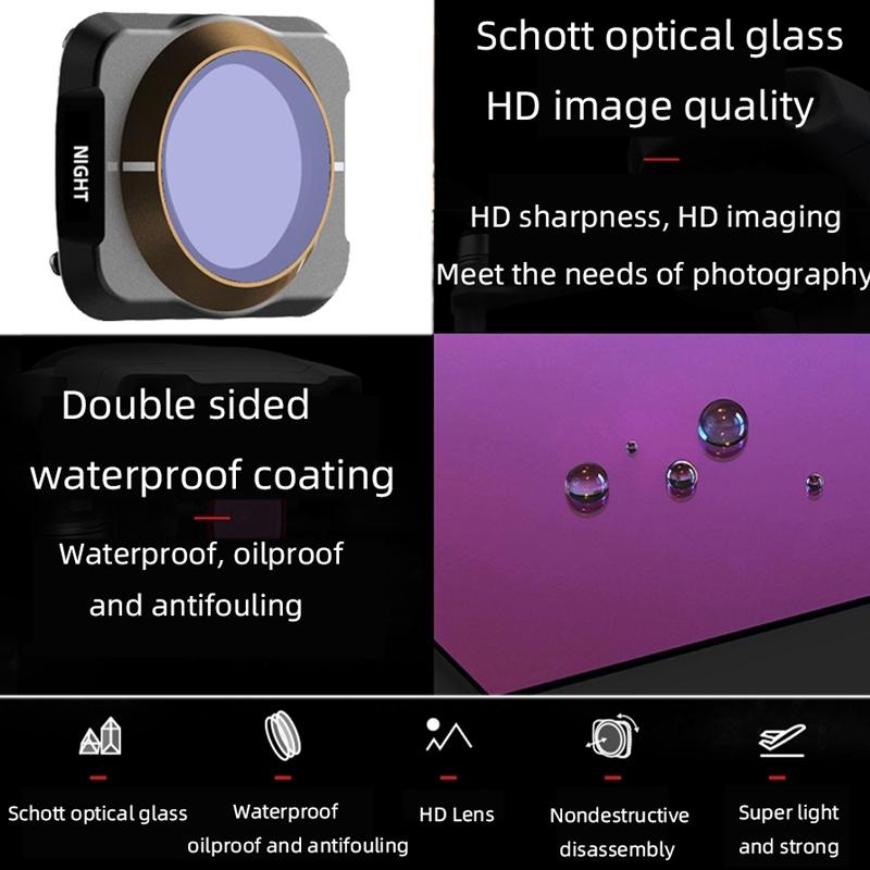 Motion Camera Filter for Dji Mavic Air 2 - Uv Cpl Nd8-64 Star Anti-light