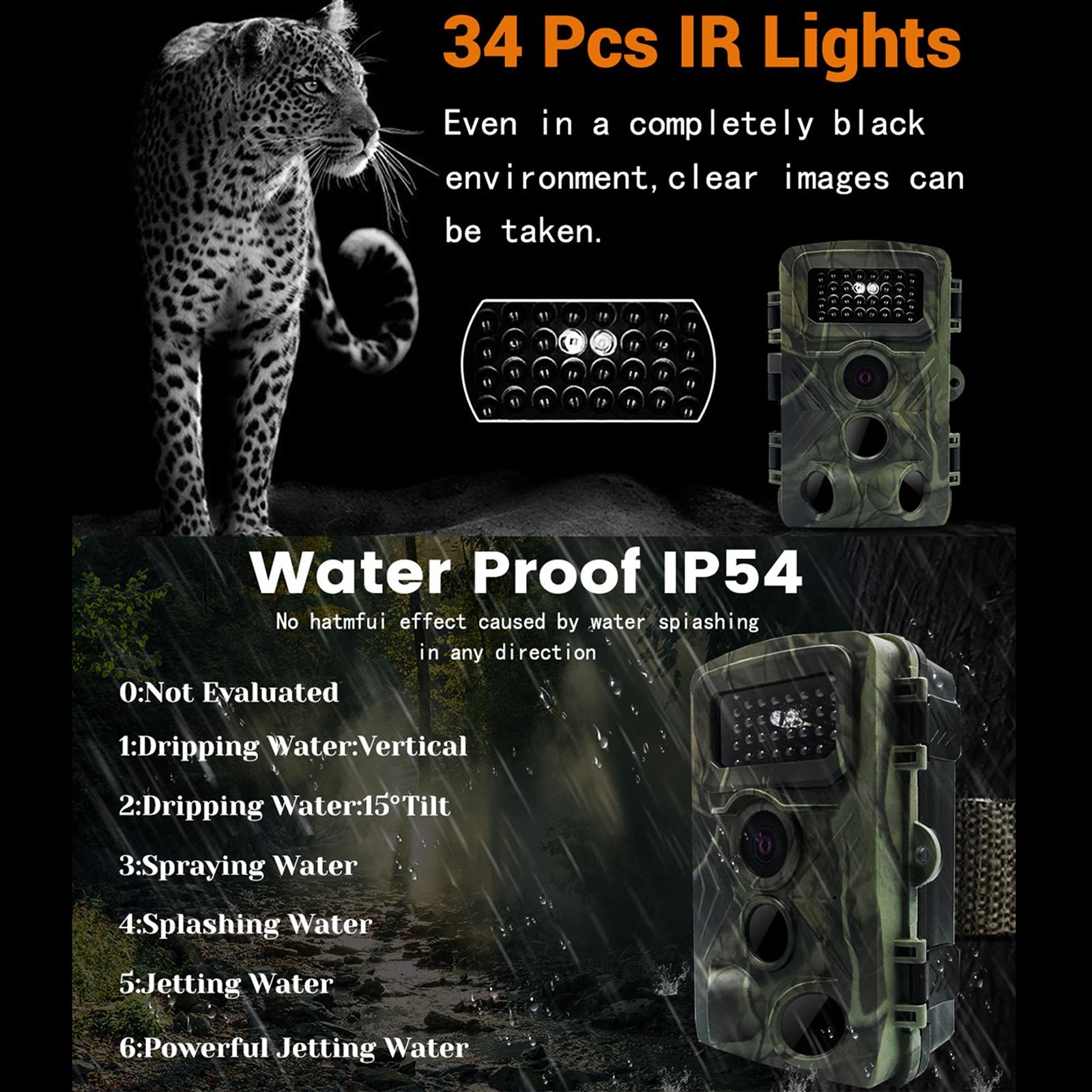 2 Lcd Infrared Night Vision Trail Camera For Wildlife Hunting