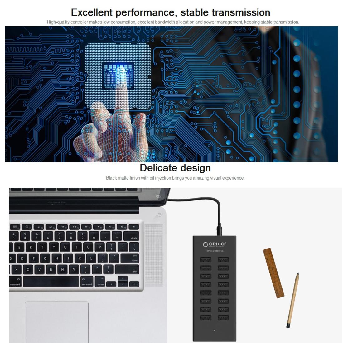 16-Port Usb2.0 Hub Expand Your Connectivity
