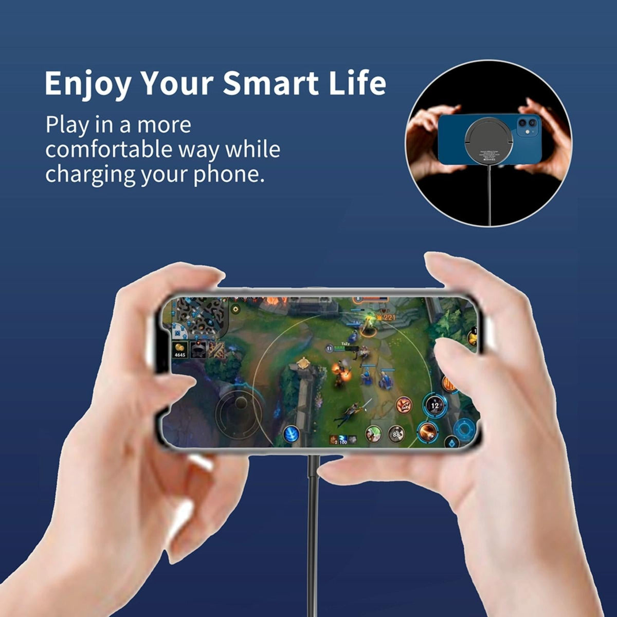 15W Desktop Magsafe Magnetic Wireless Charger With Usb C Cable