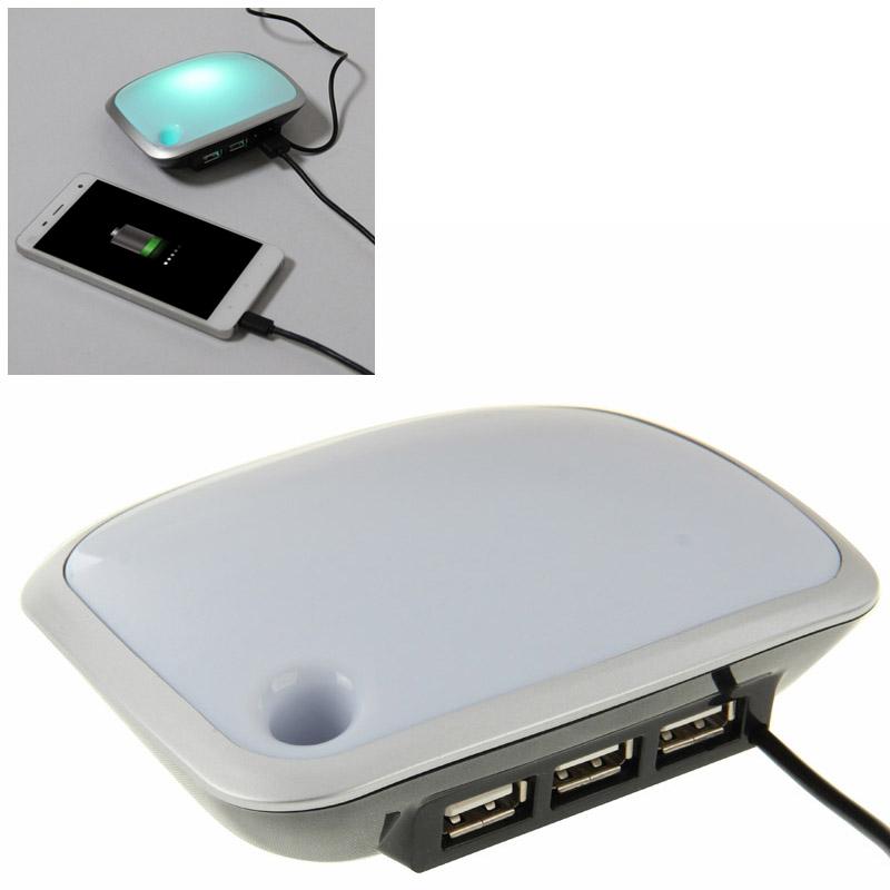 3-Port Usb Hub With Led Light 1M Cable