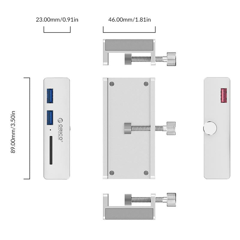 2-Port Usb3.0 Hub With Sd Card Reader