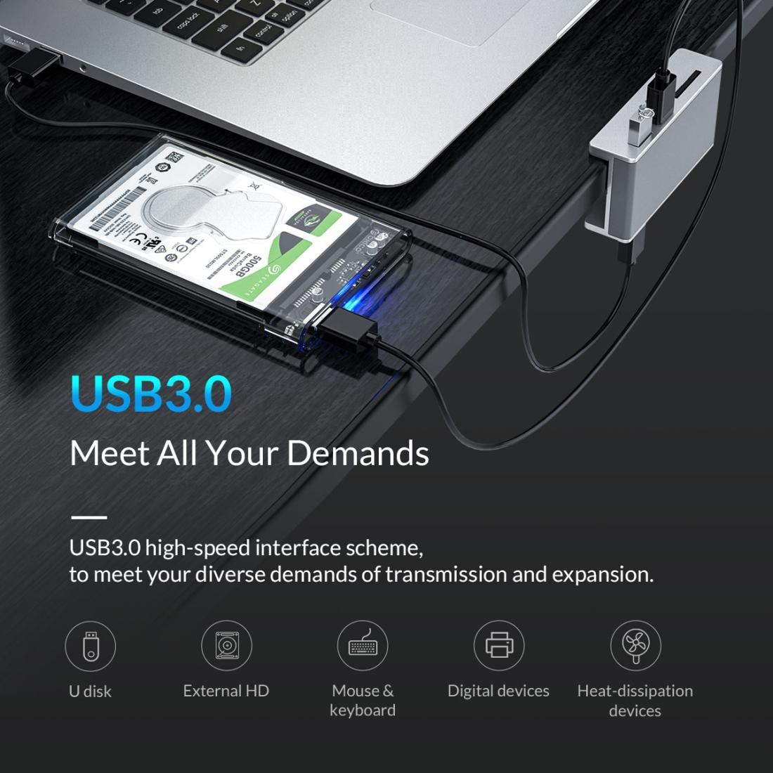 2-Port Usb3.0 Hub With Sd Card Reader