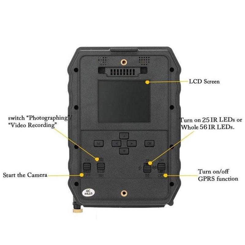 Night Vision Hunting Camera with Wide Angle and Low Battery Alert