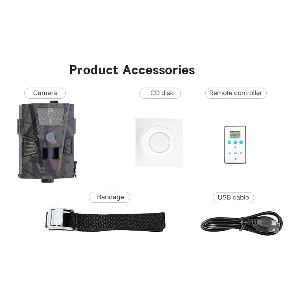 Waterproof Night Vision Hunting Trail Camera With Wide Angle And Pir Sensor