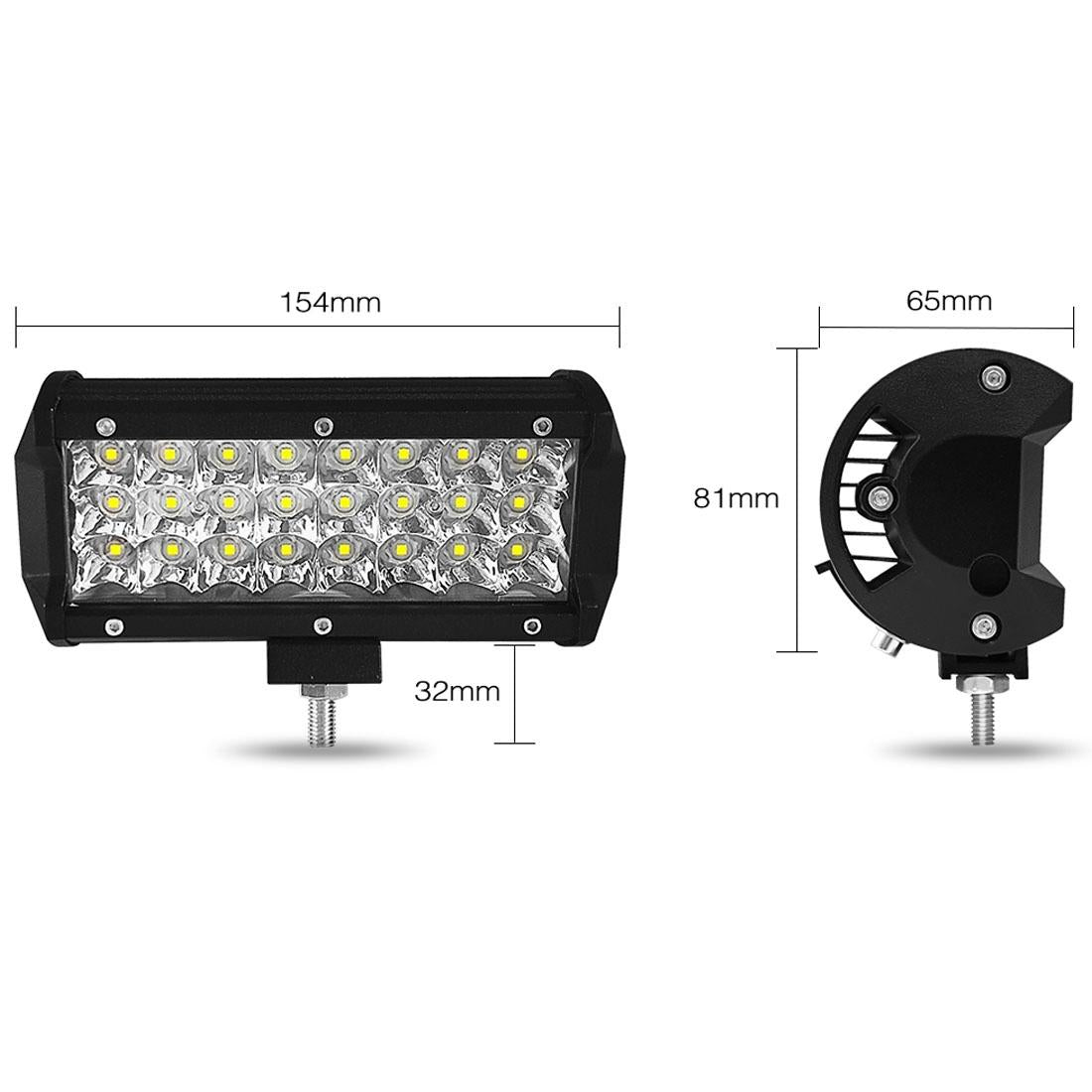 7 Inch 18W 1800Lm 3 Row Led Strip Light Working Refit Off - Road Vehicle Lamp Roof Strip Light