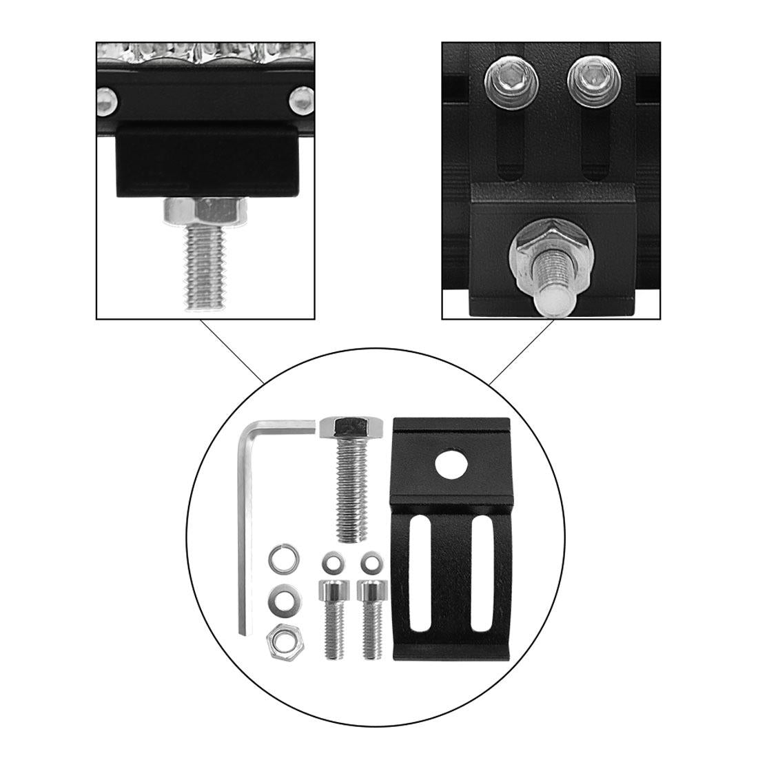 7 Inch 18W 1800Lm 3 Row Led Strip Light Working Refit Off - Road Vehicle Lamp Roof Strip Light