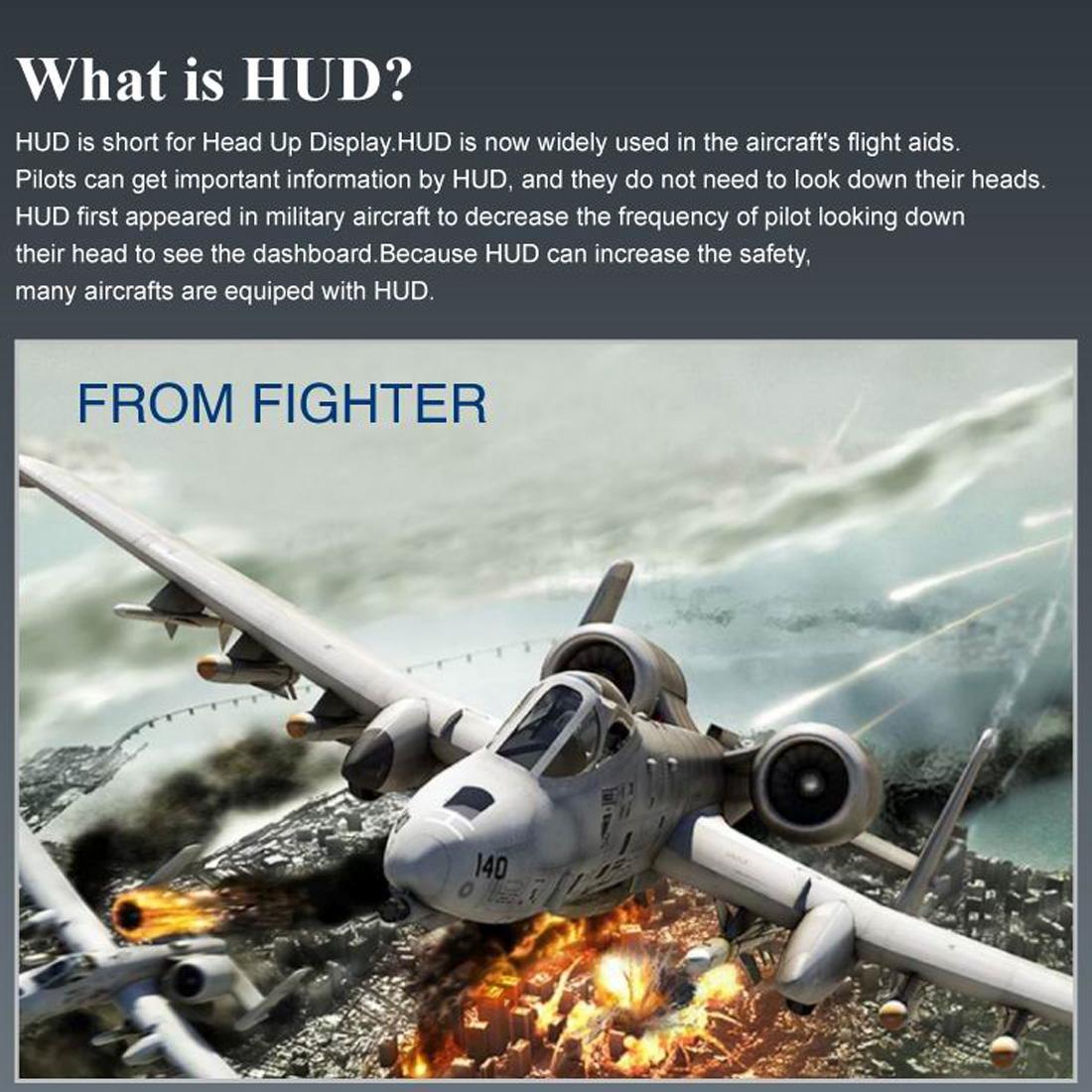 2.0 Inch Car Gps Hud Head Up Display Speed Altitude & Alarm Auto Sleep Satellite Signal