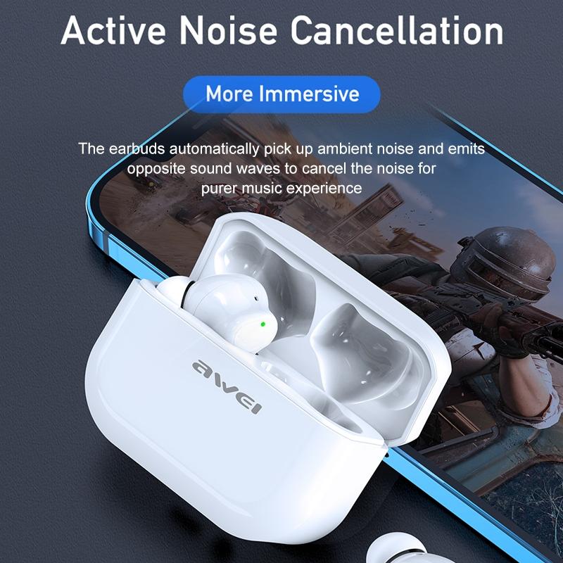 Waterproof Tws Headset with Anc & Charging Case - Ta1 Bluetooth V5.0
