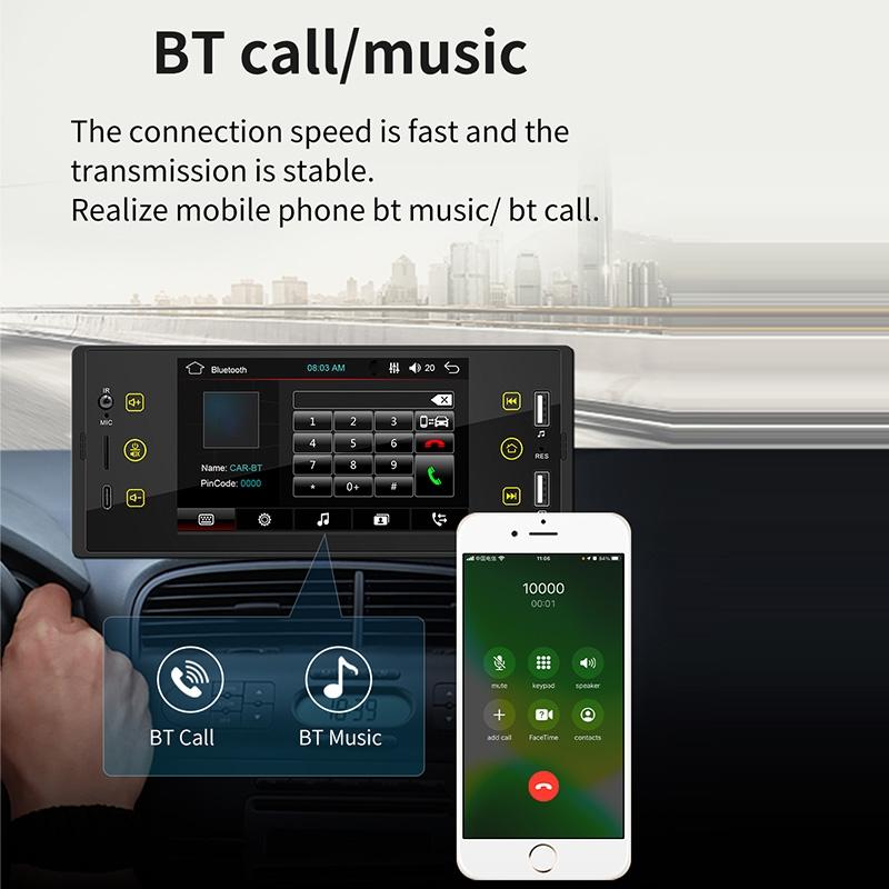 5 Inch Hd Touch Car Mp5 Inch Player W / Bluetooth Dual Usb Reversing Video Radio